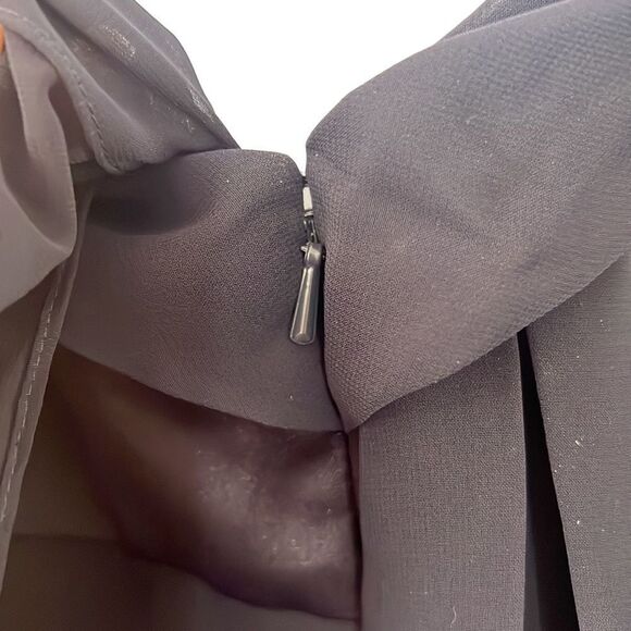 🔥 SALE 🔥 NEW Vintage Adrianna Papell Evenings Navy Blue Sleeveless Long Dress 10 - Picture 12 of 15